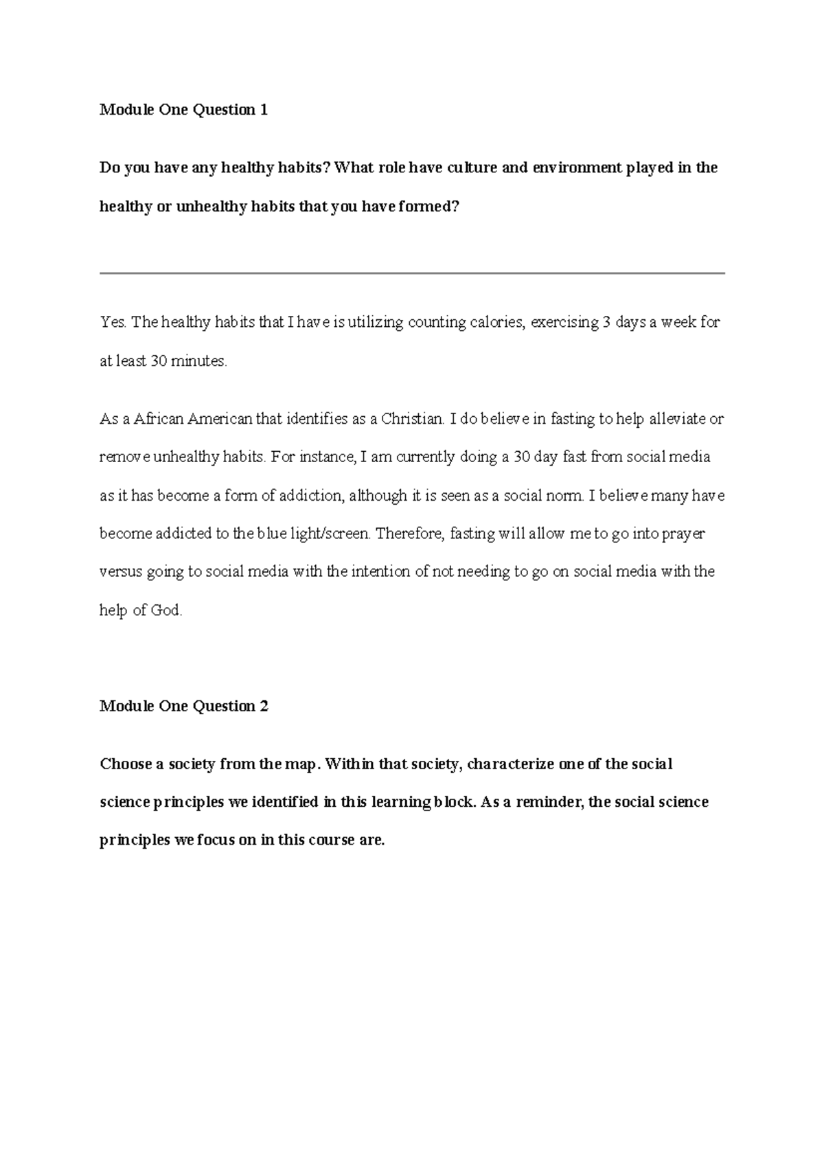 Megan Ford SCS 200 Applied Social Sciences - Module One Question 1 Do ...