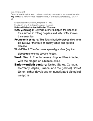 Med-138 Chapter 5 Notes - Med-138 Chapter 5 Notes Introduction ...