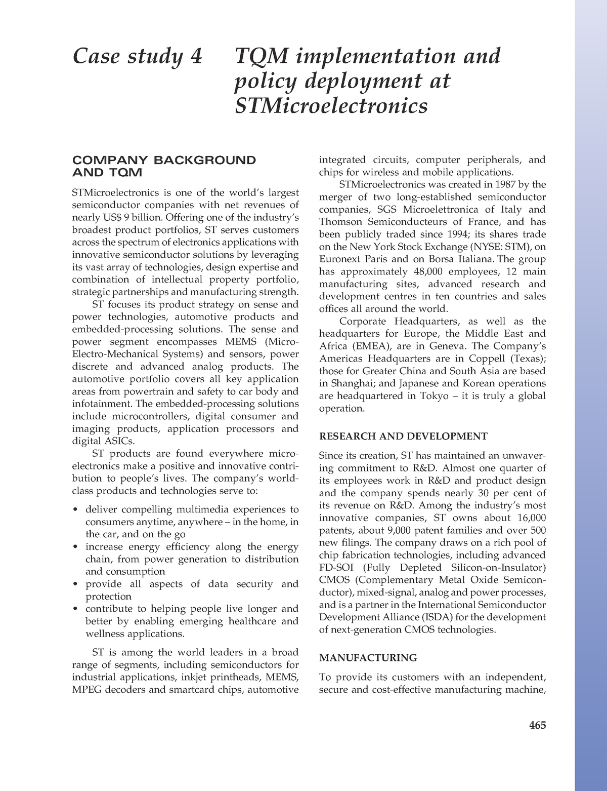 stmicroelectronics case study background