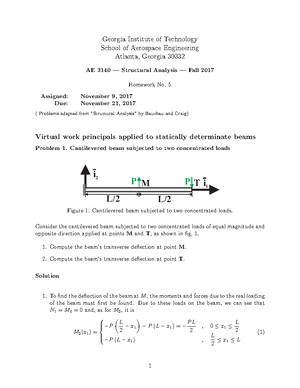 Homework+3+Solution - Homework - AE 3140 Aerospace Structures Homework ...