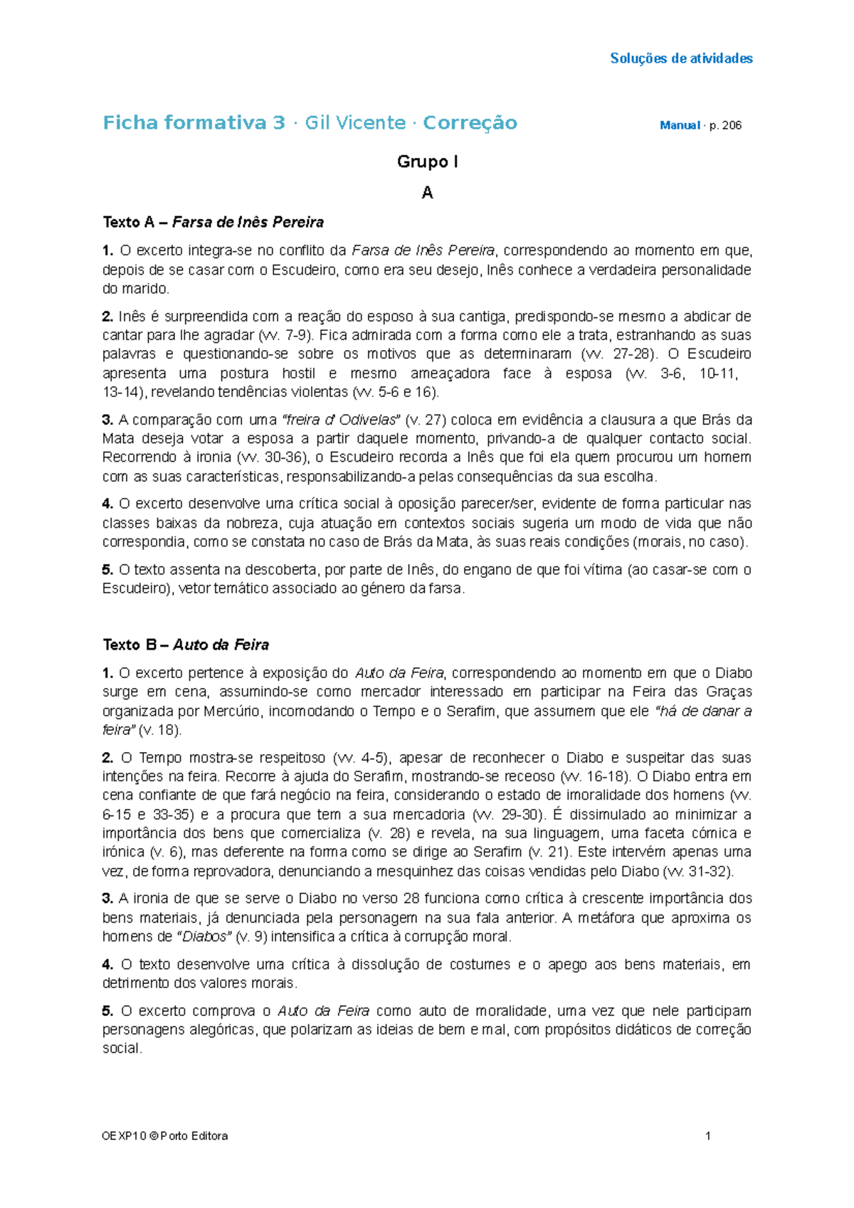 Oexp10 correcao ficha formativa 3 - Soluções de atividades Ficha ...