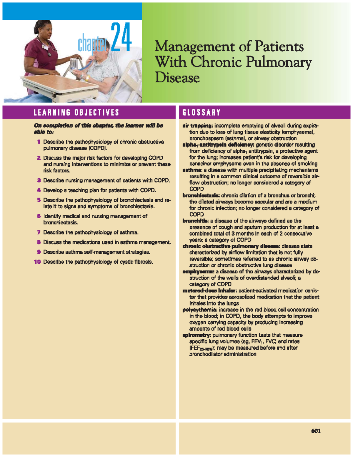 NCM 112 Lesson 7 Management Of Patients With Chronic Pulmonary Disease ...