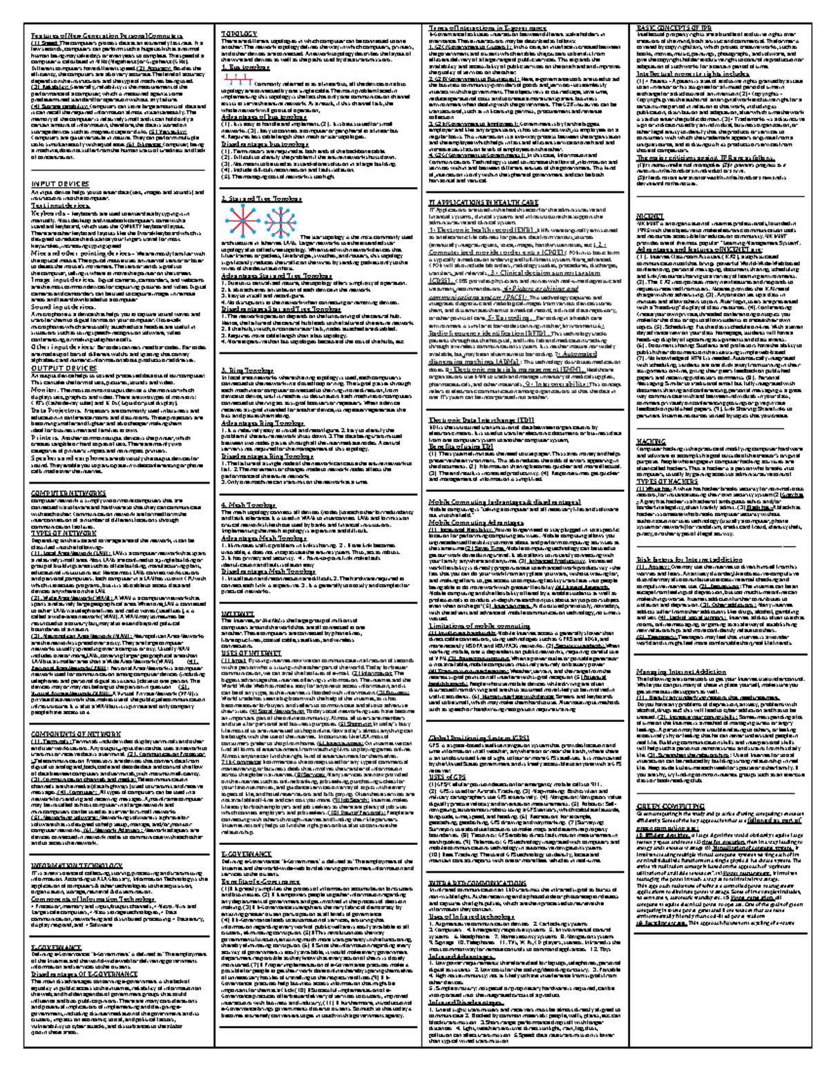 General informations notes - Features of New Generation Personal ...