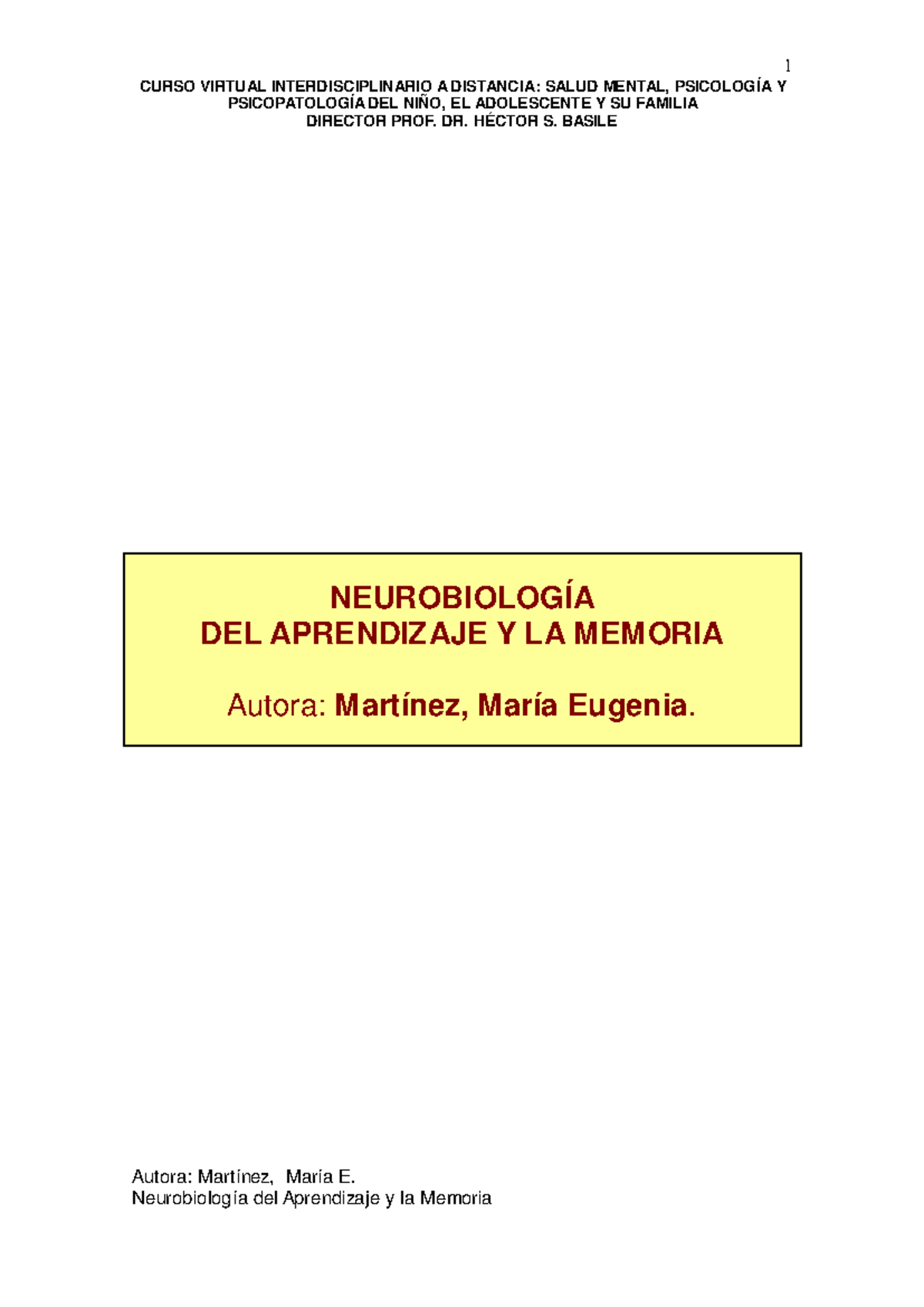 Neurobiología del aprendizaje-Martinez-2020 - CURSO VIRTUAL ...