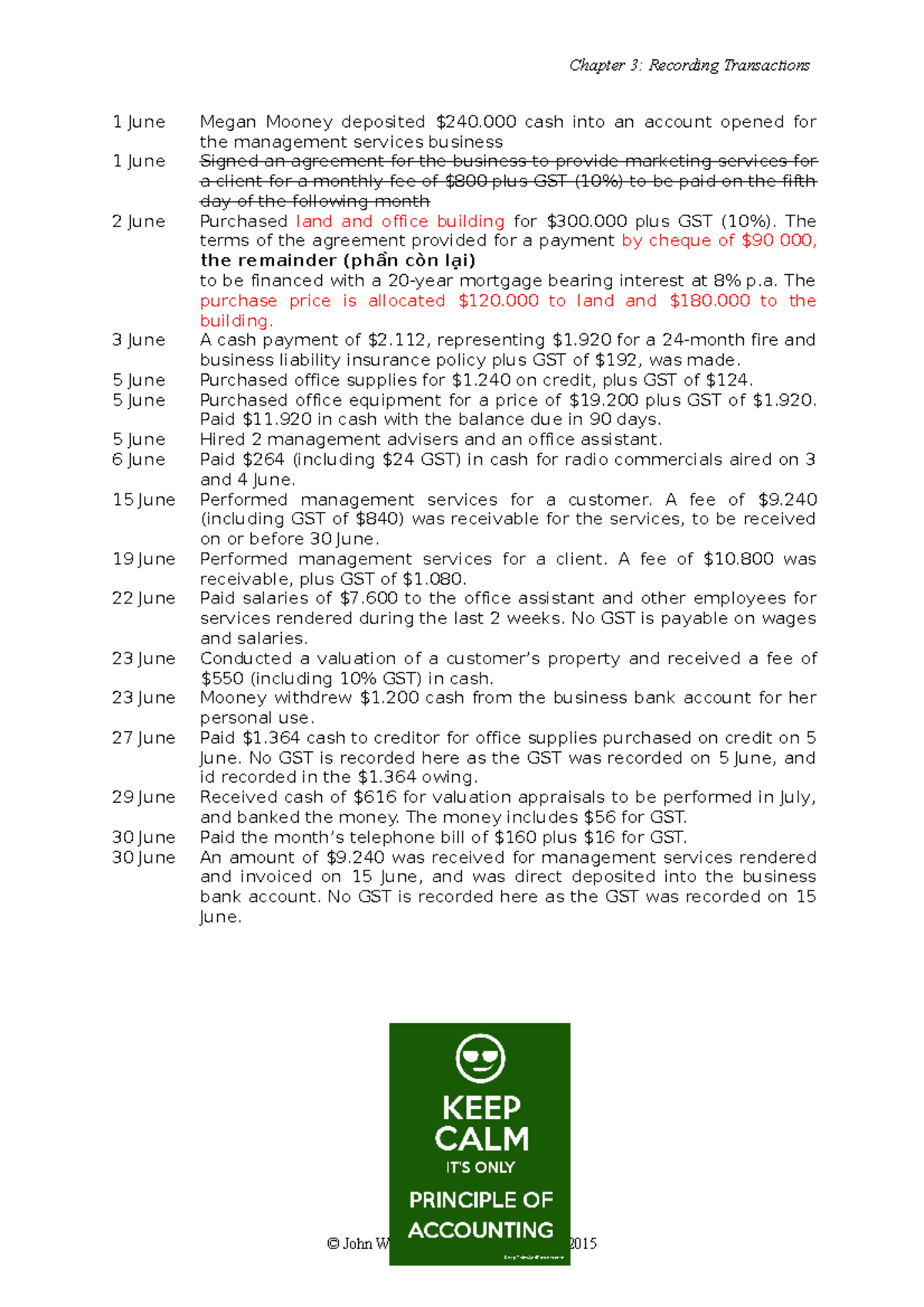 2. Chap3 Illustrative example Chapter 3 Recording Transactions 1