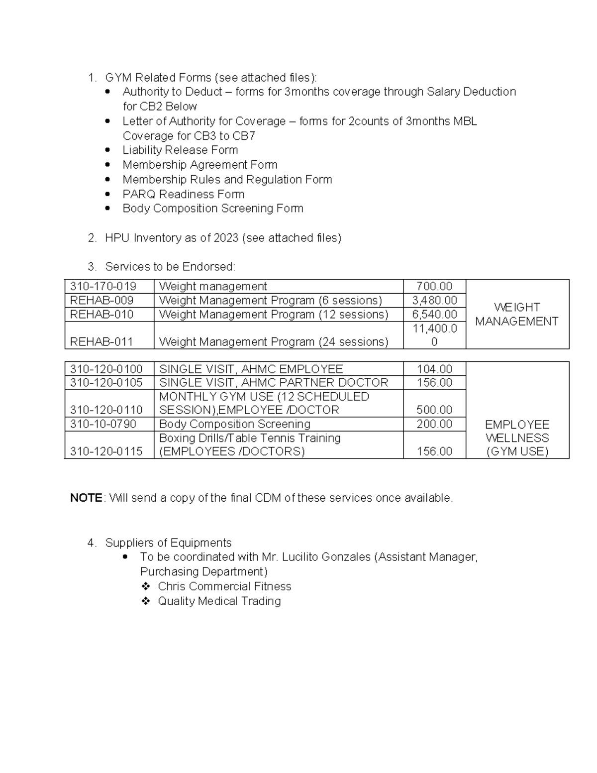 HPU Endorsements by Jen - GYM Related Forms (see attached files ...