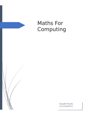 maths for computing assignment esoft