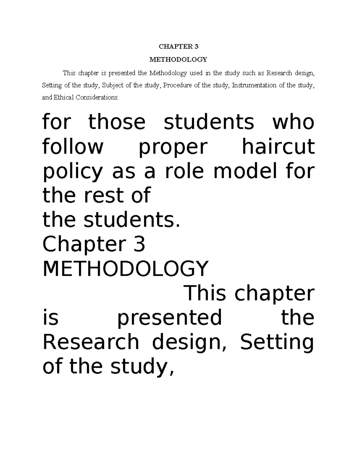 Chapter 3 Revise Random Sampling - CHAPTER 3 METHODOLOGY This chapter ...