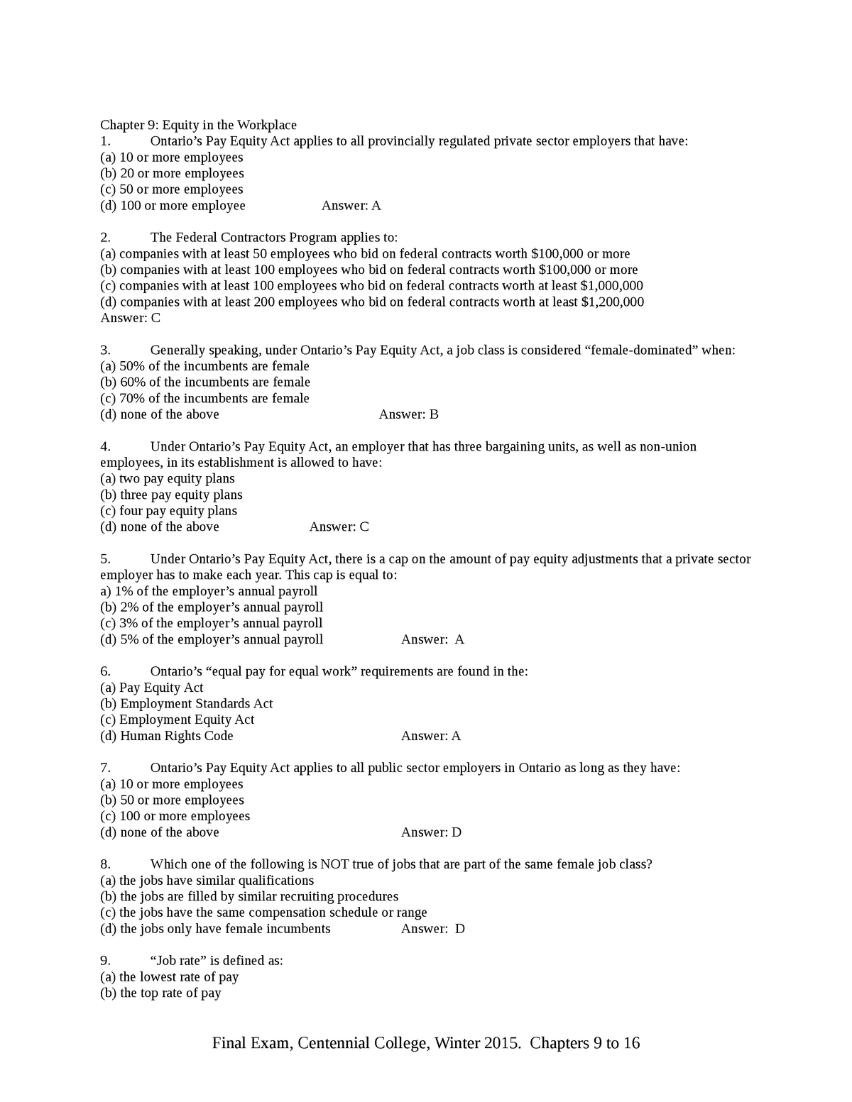 final-exam-of-labor-and-employment-law-chapter-9-equity-in-the