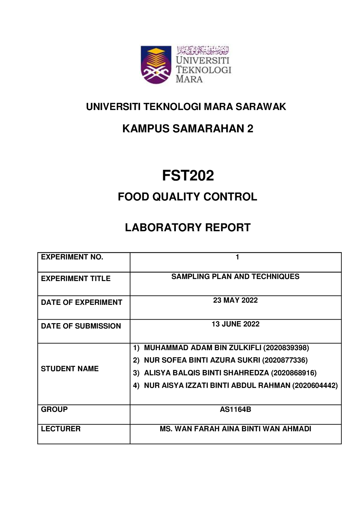 fst202-lab-report-1-a-food-producing-company-with-robust-quality