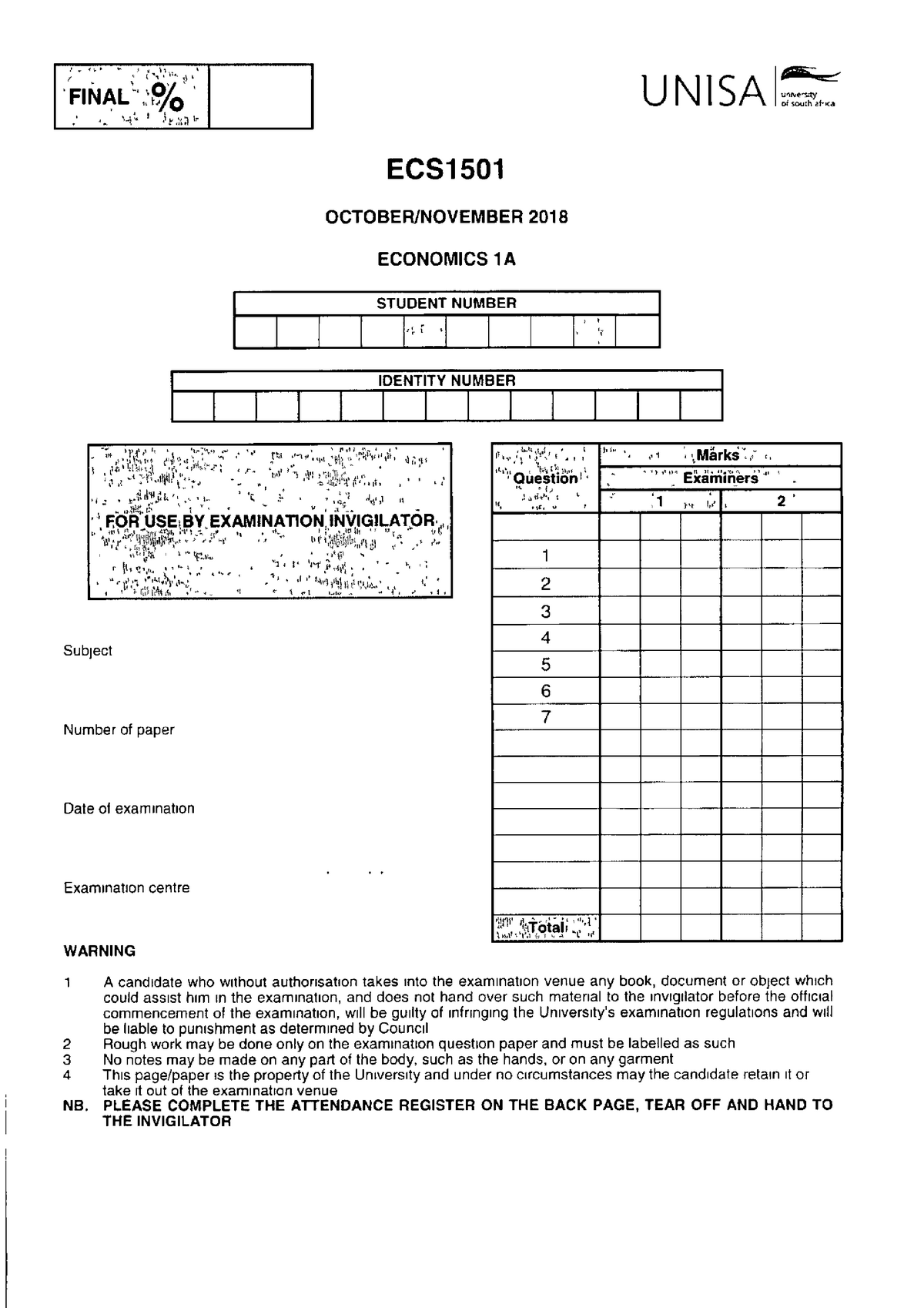 Exam EGMP2201 Syllabus