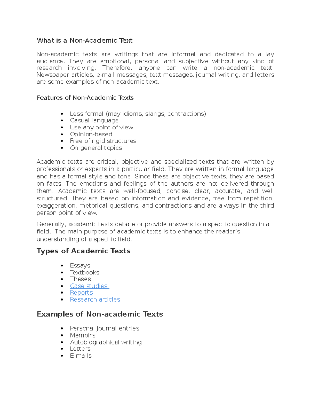 EAPP 1 EAPP What Is A Non Academic Text Non academic Texts Are 