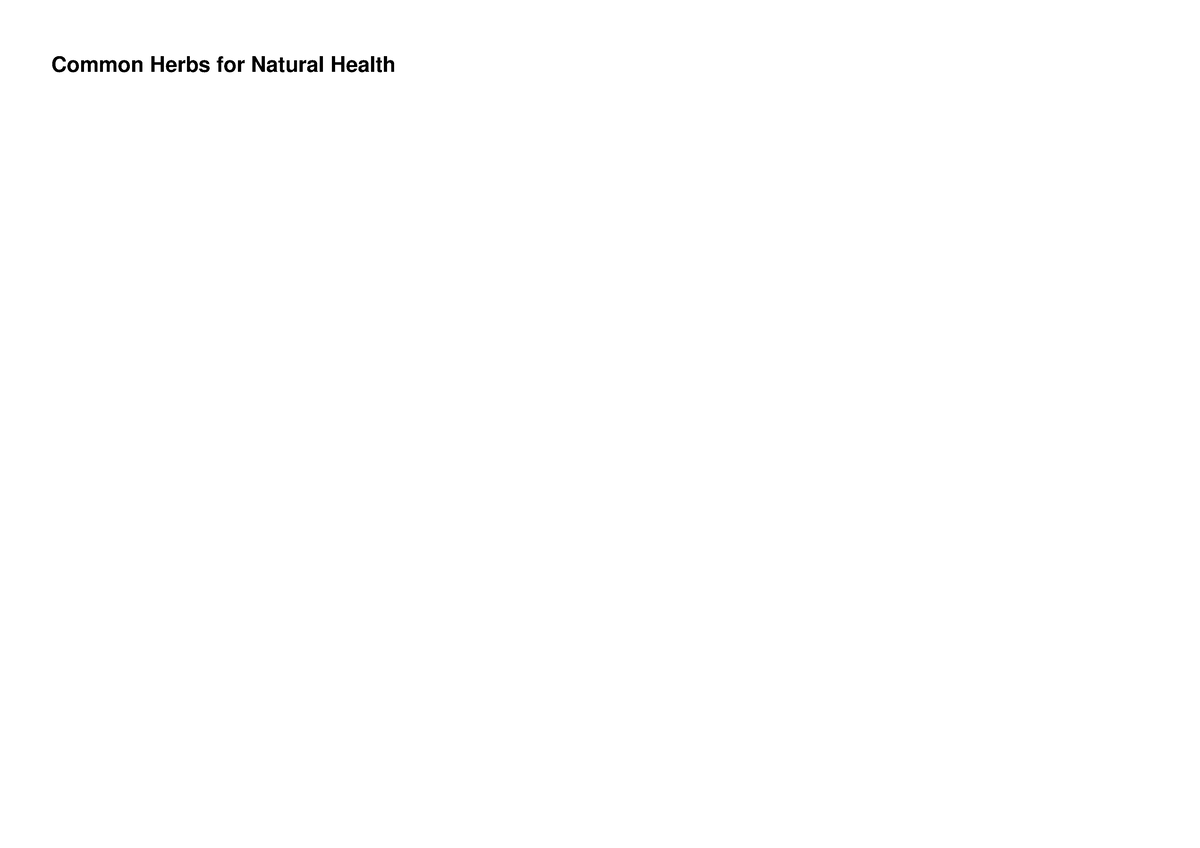 [PDF] Common Herbs for Natural Health EC1101 Common Herbs for