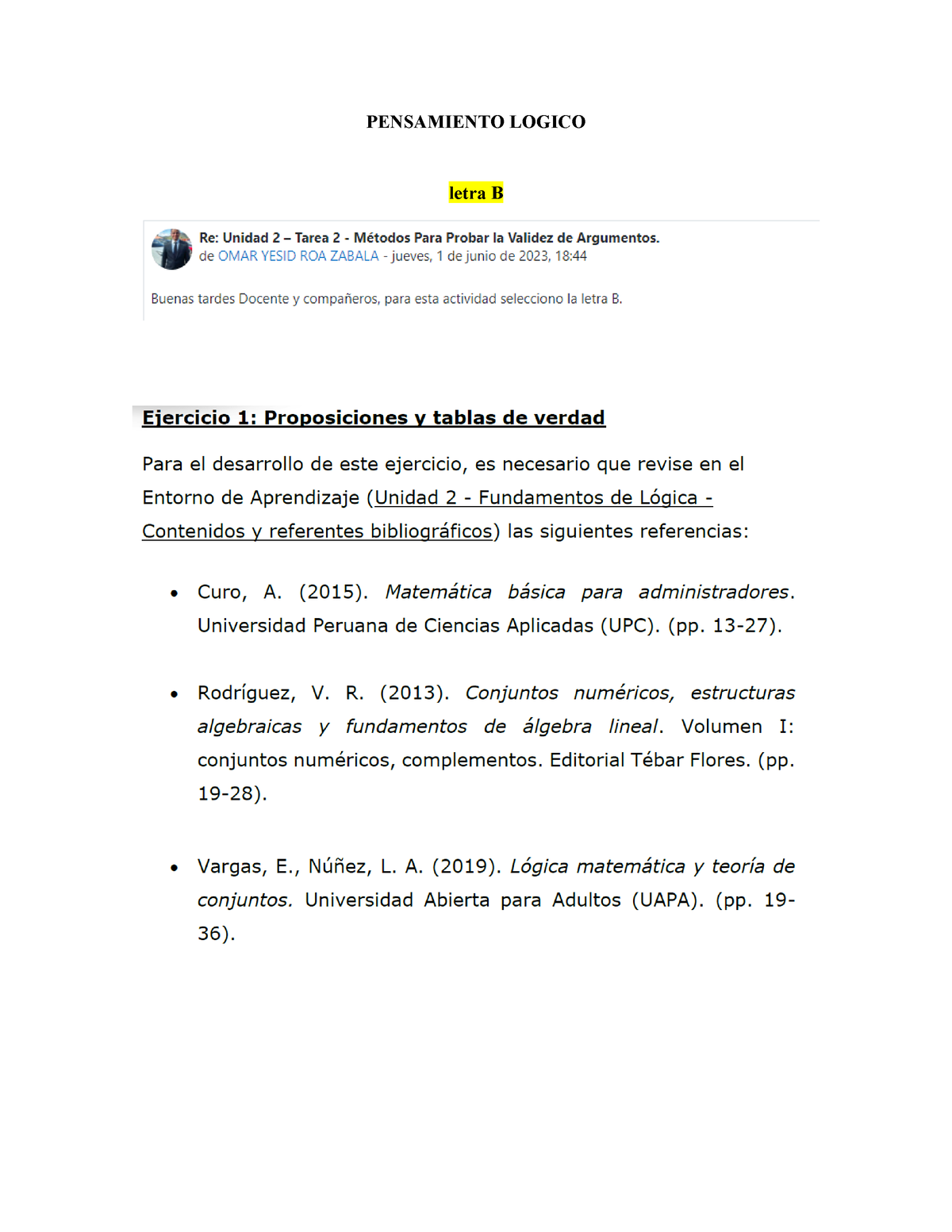 PL3 - PLM3 - PENSAMIENTO LOGICO Letra B A Partir Del Argumento Que Haya ...