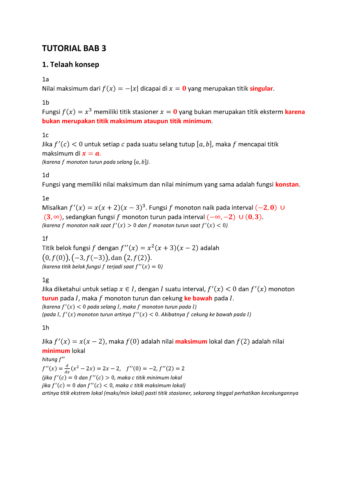 Pembahasan Tutor 03 (No. 1 S.d 5) - TUTORIAL BAB 3 1. Telaah Konsep 1a ...