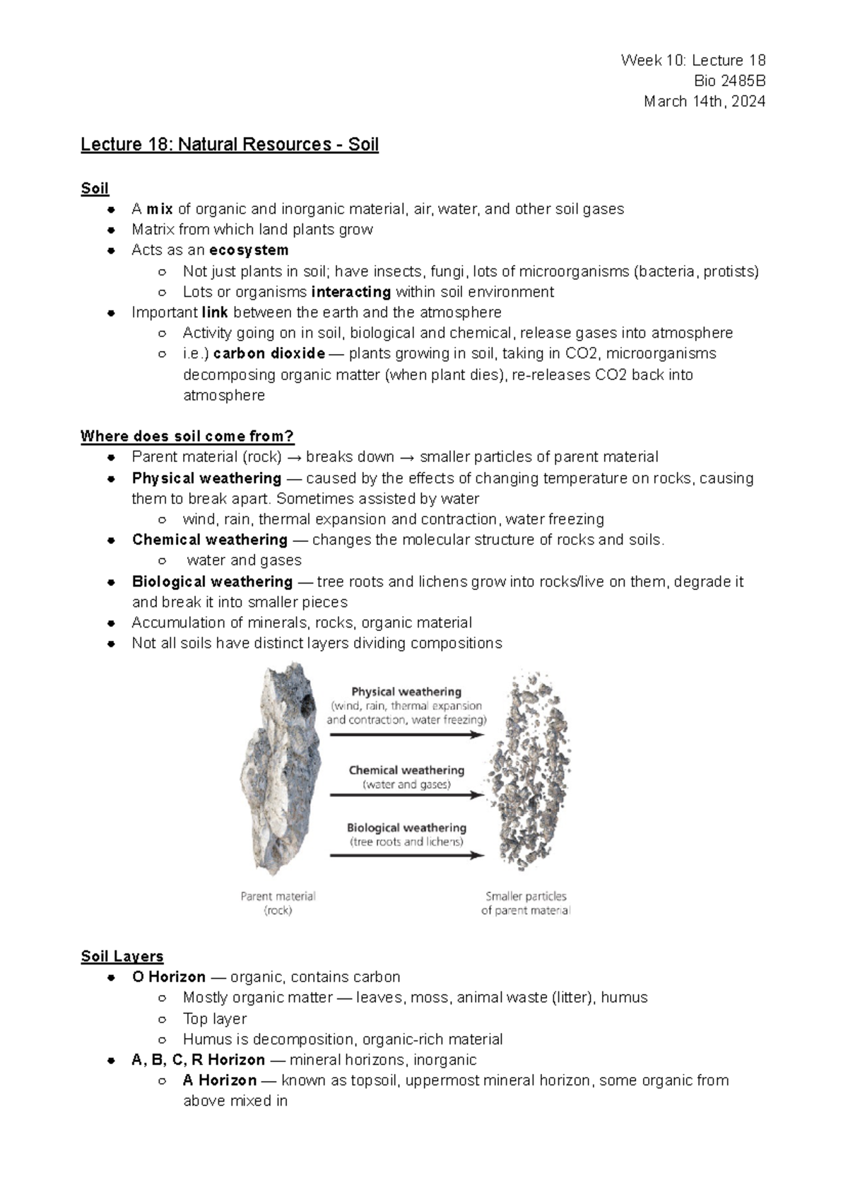 Notes +Lecture+18 - Week 10: Lecture 18 Bio 2485B March 14th, 2024 ...