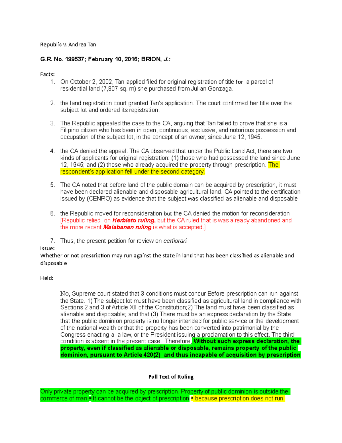 2 - fewfwef - Property Law - PSU - Studocu