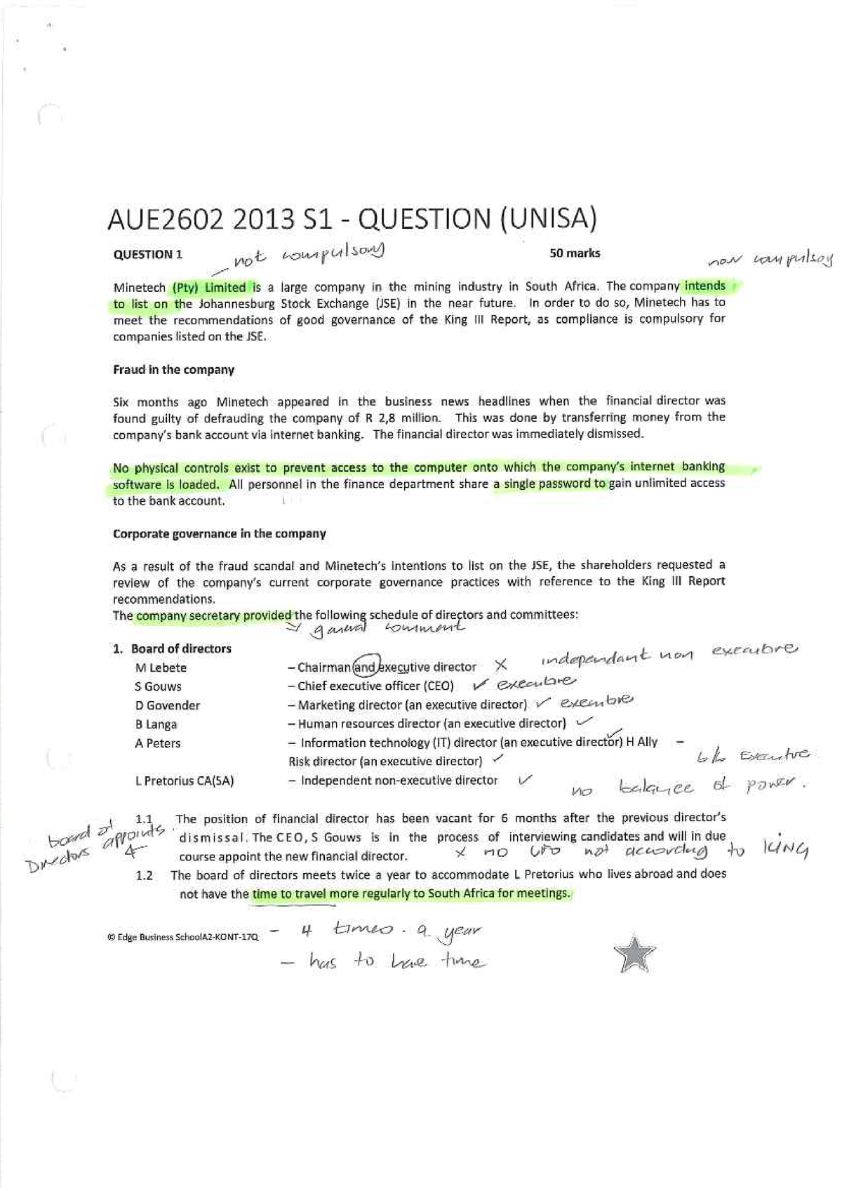 Exam-Pack-AUE2602 - Exam Pack - AUE2602 - Studocu