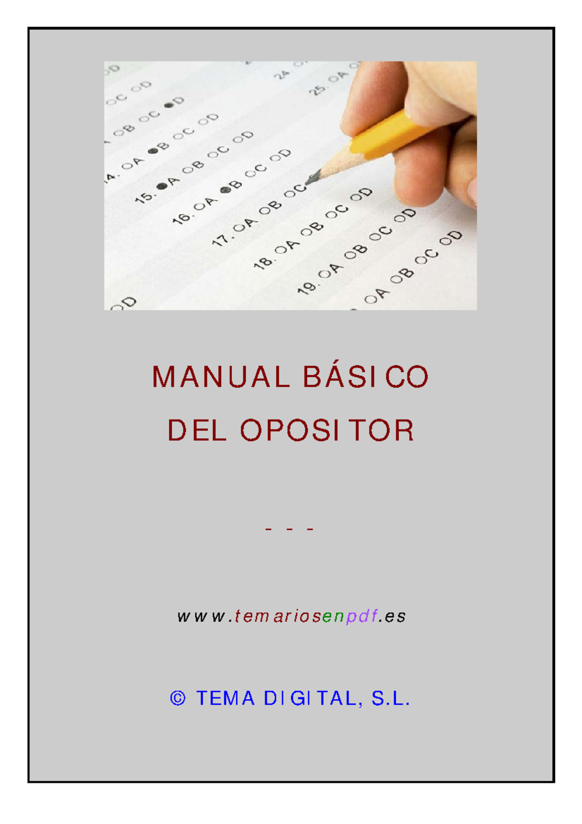 Manual Opositor - Preparación Para Oposiciones Desde El Inicio De Curso ...