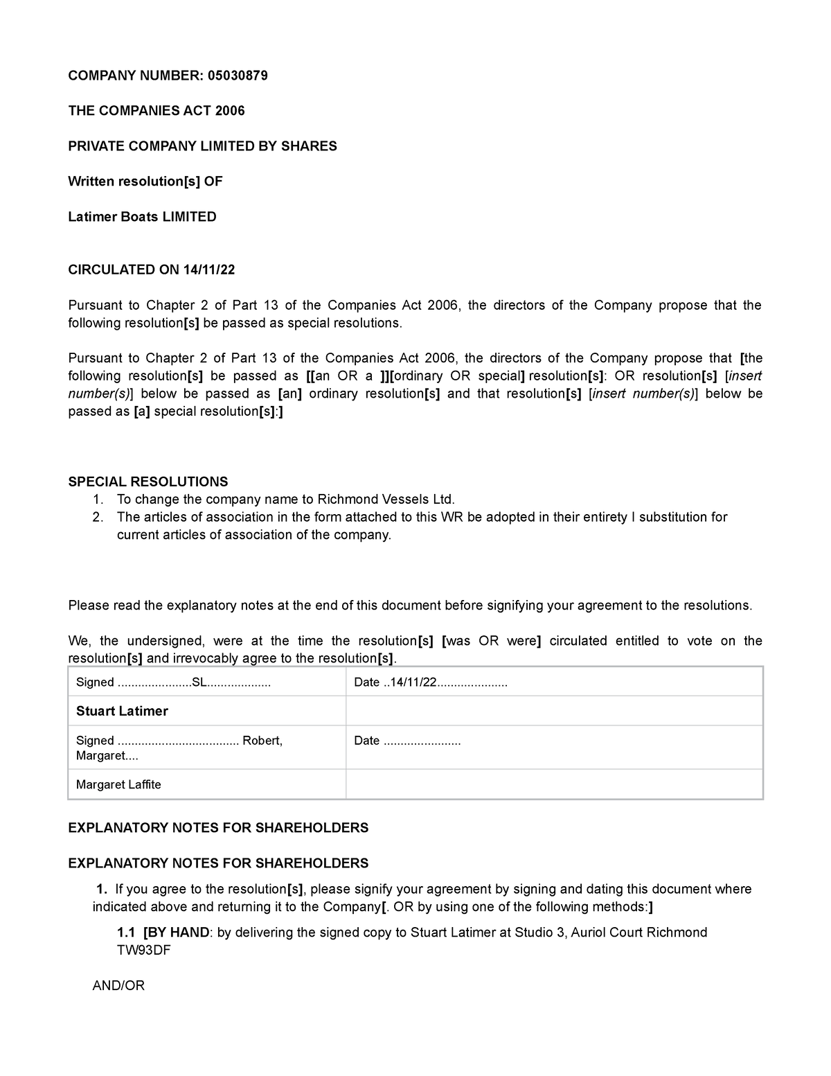 wr-written-resolutions-in-shareholders-agreement-company-number