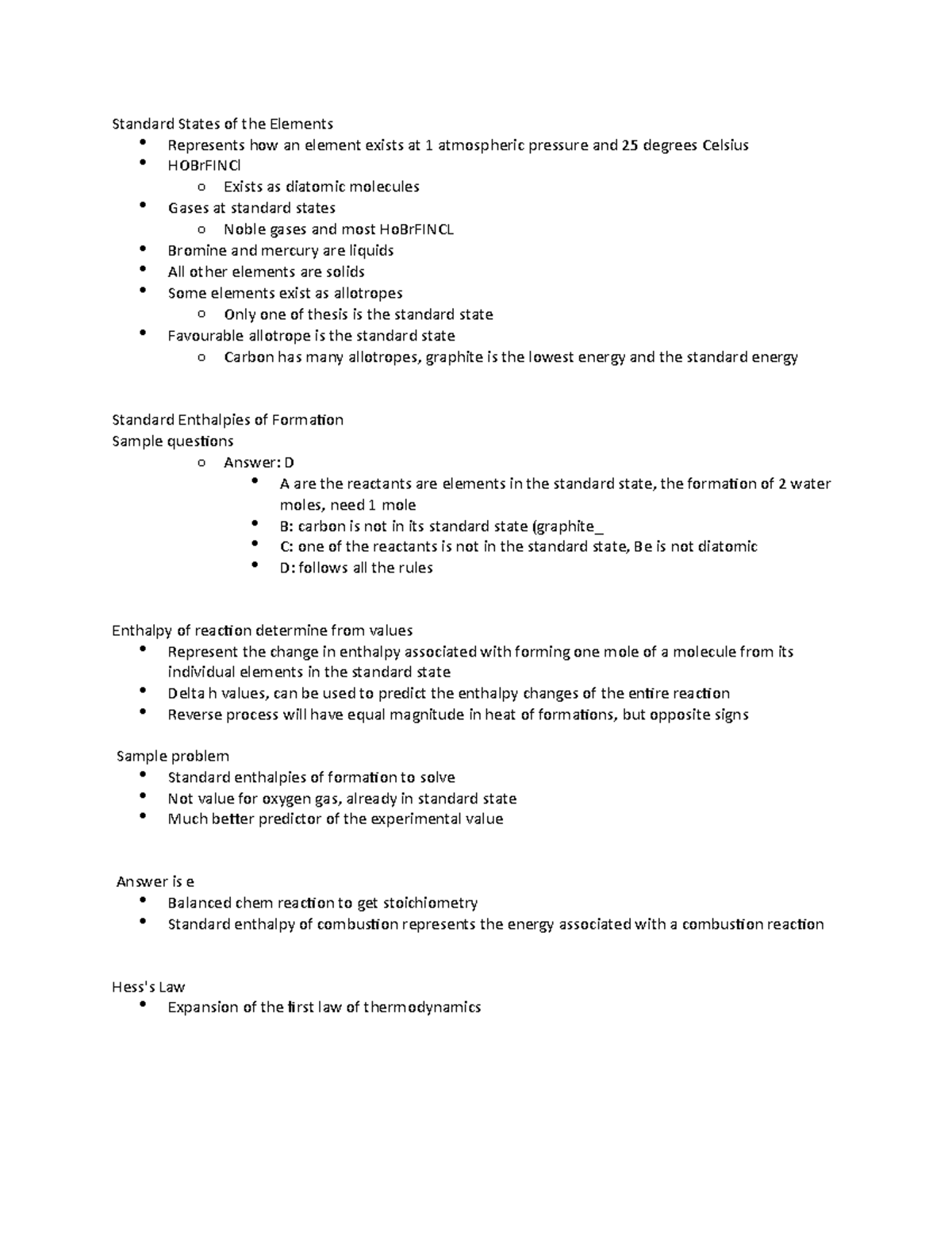 Thermodynamics, modules part 5 - Standard States of the Elements ...