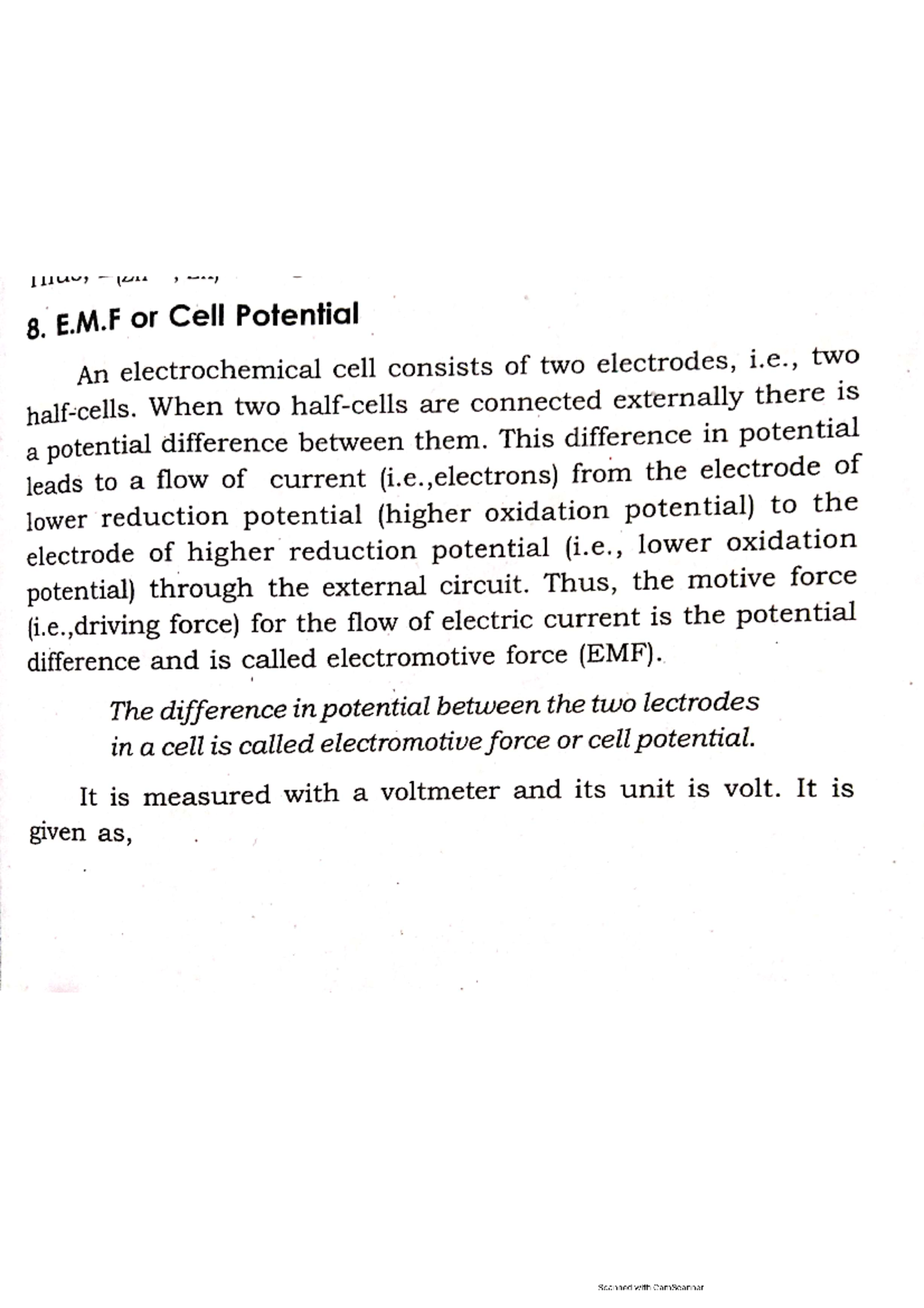 Emf - bsc physics main students complementary subject chemistry notes ...