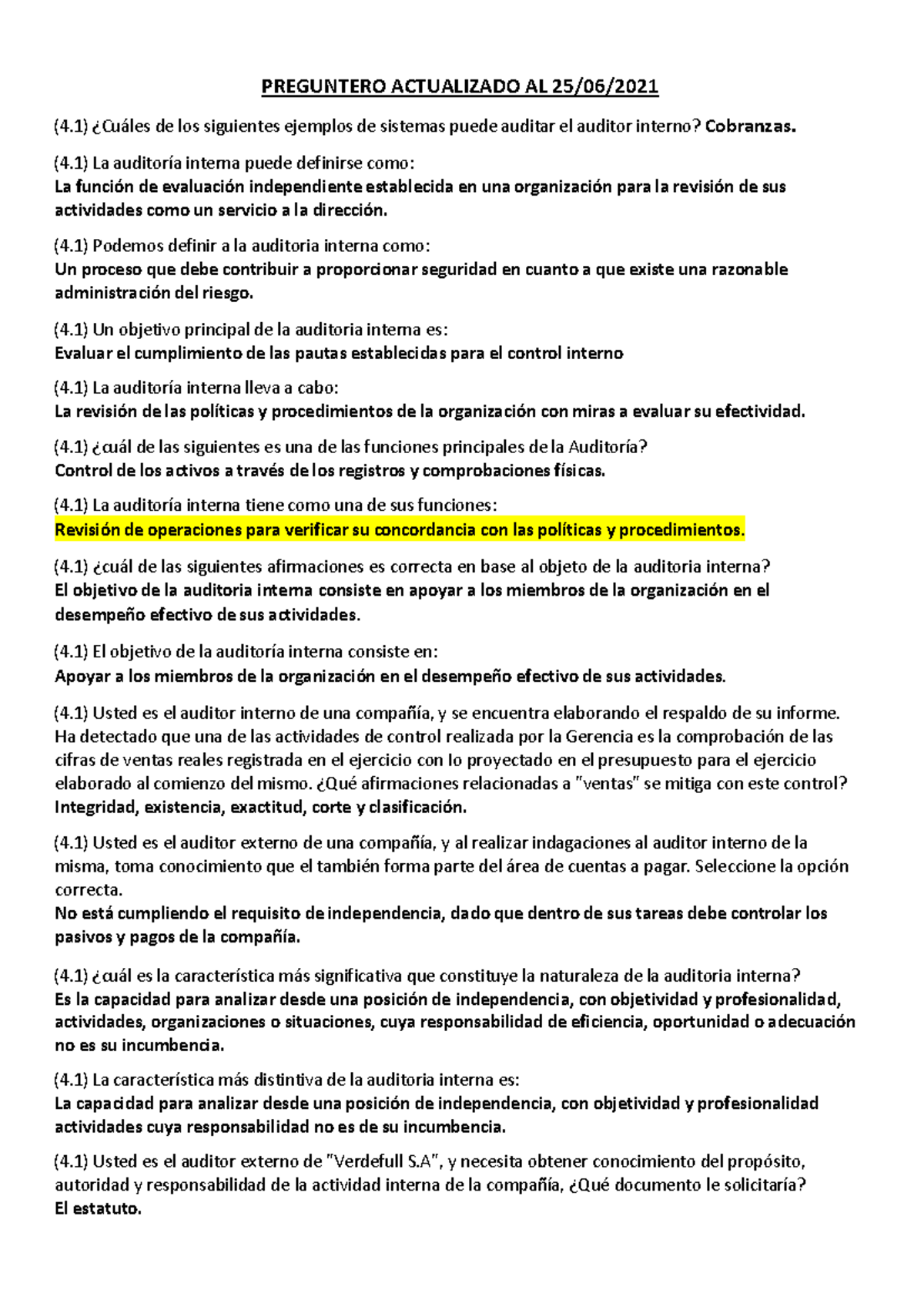 Segundo Parcial Auditoria 2 - PREGUNTERO ACTUALIZADO AL 25/06/ (4 ...