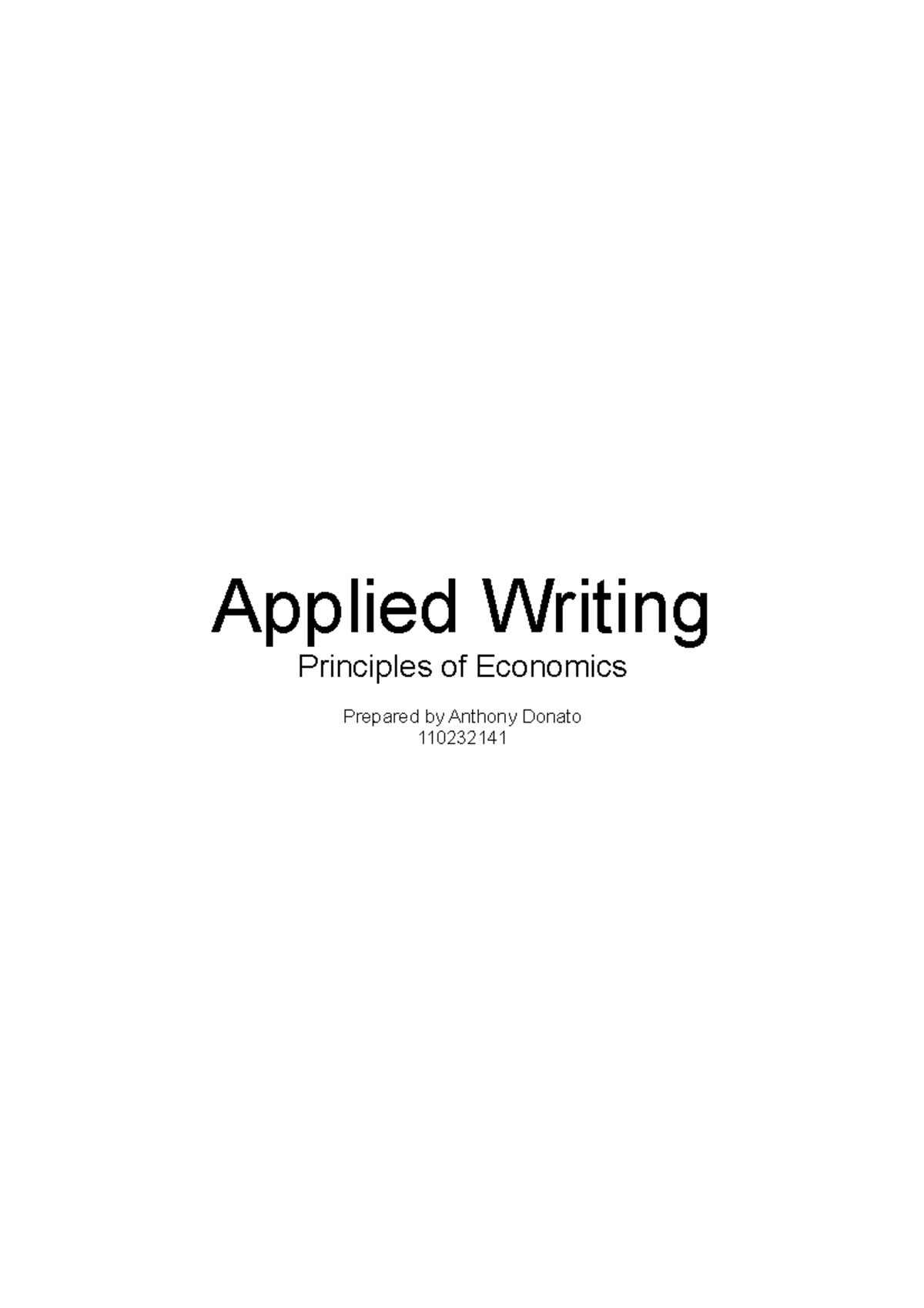 Applied Writing - These include considering demand and supply of plane ...