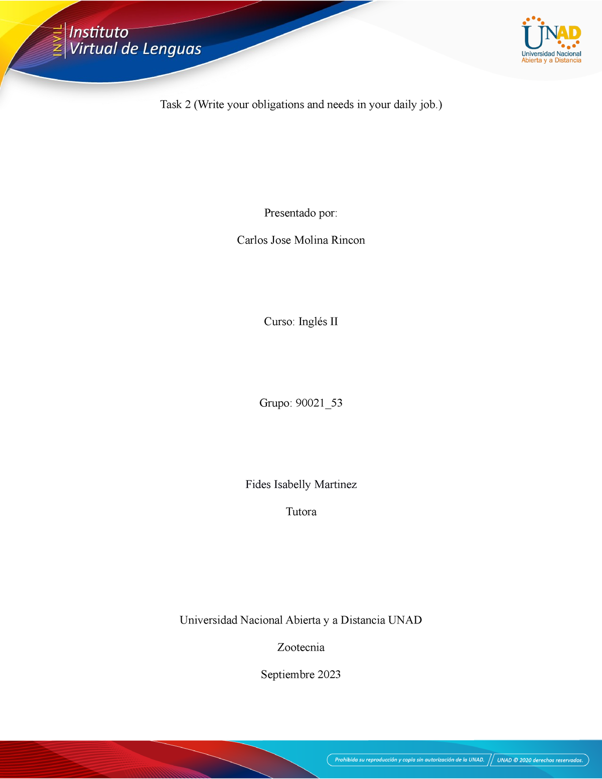 Appendix 2 - Template - Final Task 2 - Write your obligations and needs ...