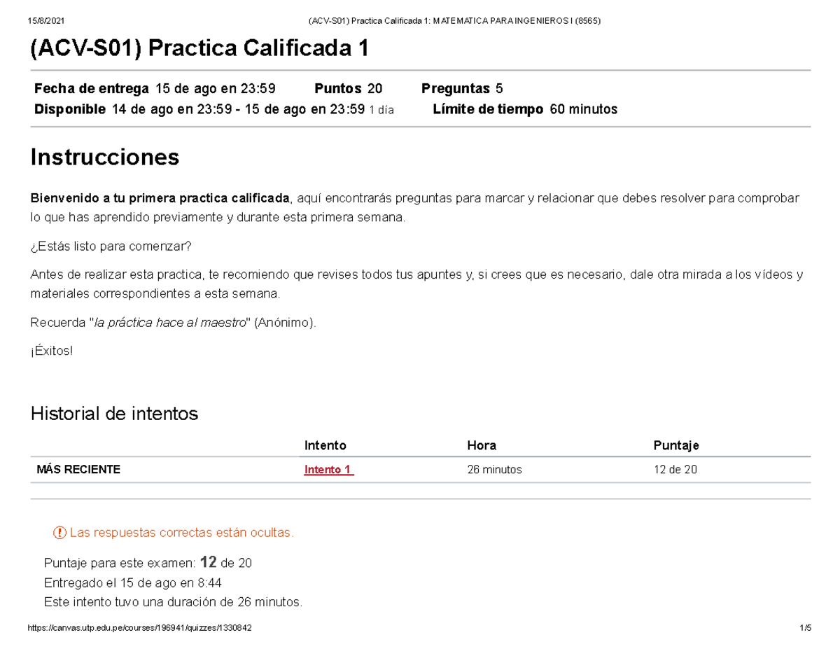 (ACV-S01) Practica Calificada 1 Matematica PARA Ingenieros I (8565 ...