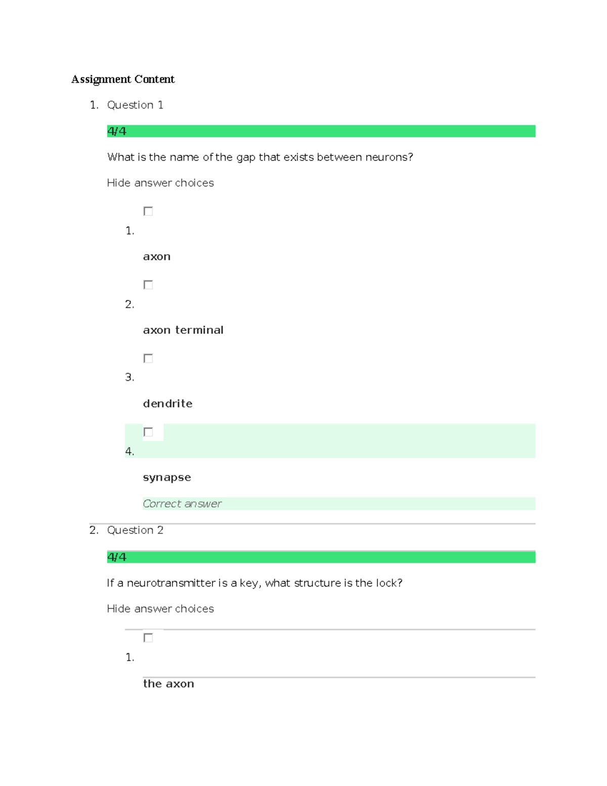 m2 assignment 2 the truth about drugs quiz