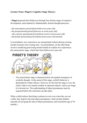 Lecture Notes Piaget s Cognitive Stage Theory In assimilation