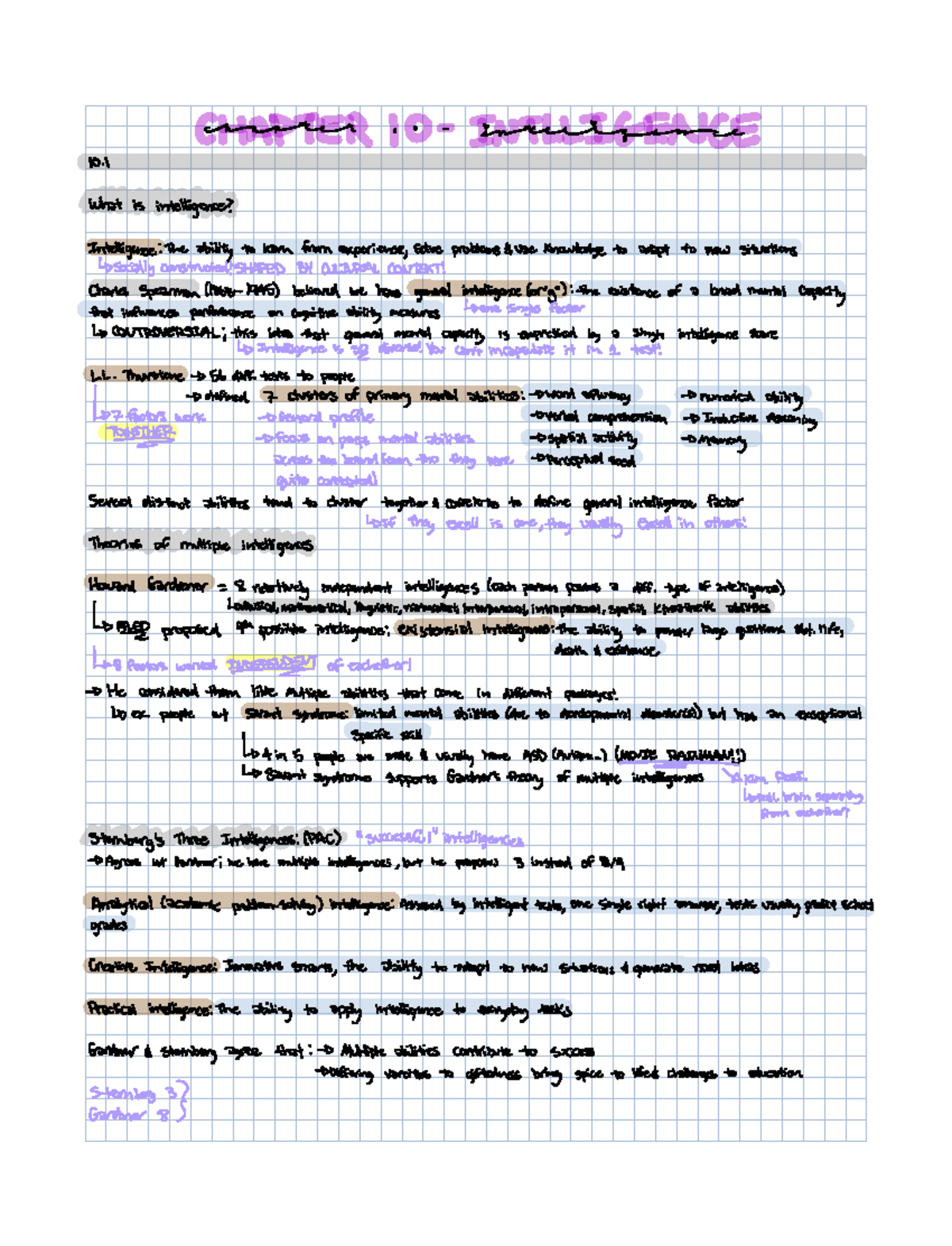 Chapter 10 - Textbook and Lecture - chanter o intelligence What is ...