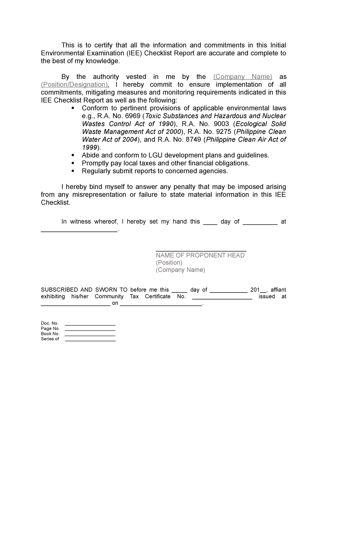 24 IEEC Accountability Statement - Biology - AdDU - Studocu