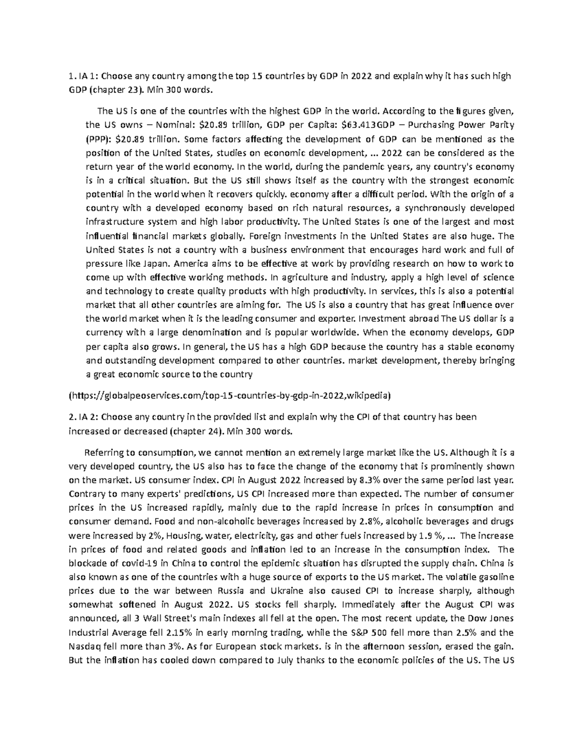 AI-1 - . Description of one assessment item and the steps you would go ...