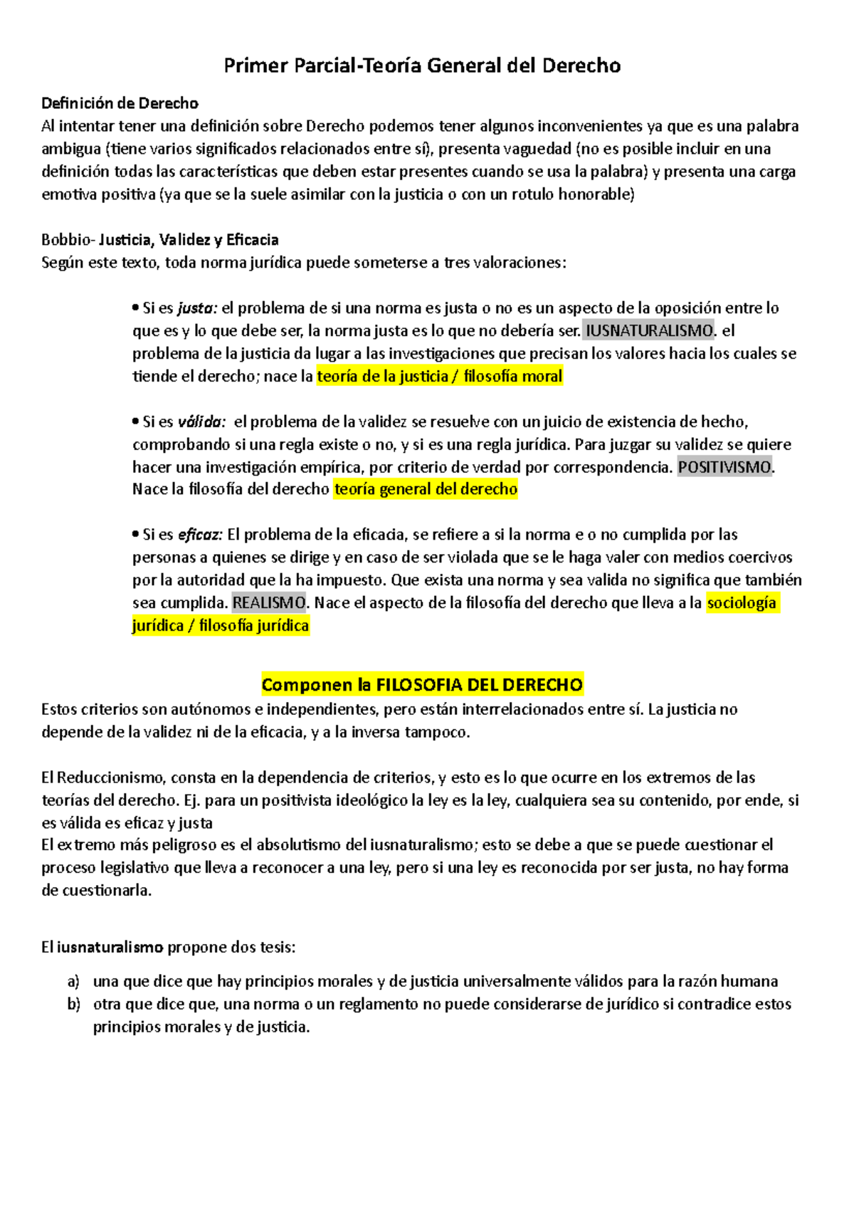 Teoría General Del Derecho - Primer Parcial-Teoría General Del Derecho ...