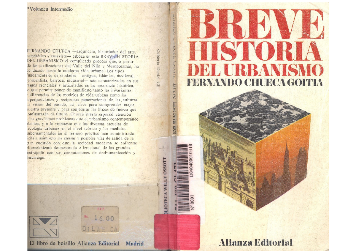 Breve historia del urbanismo fernando chueca goitia - Historia de la