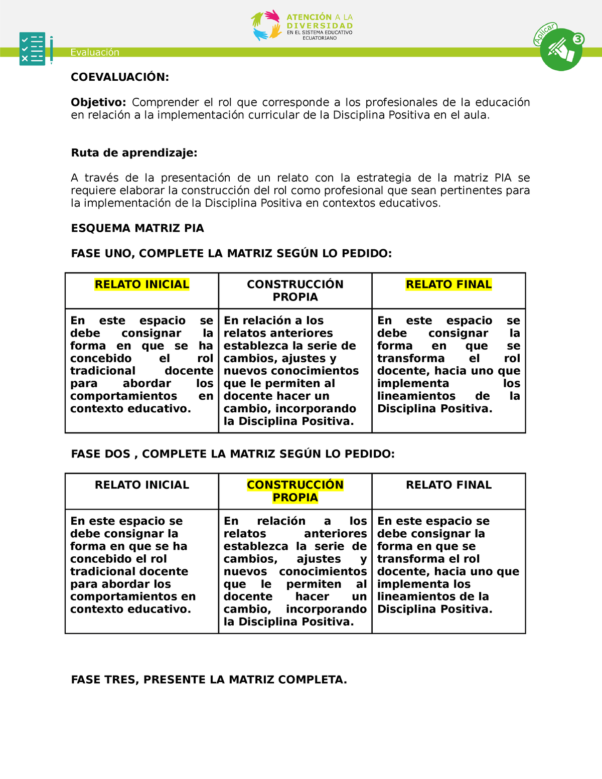 Anexo Orientaciones Coevaluaci N Unidad Modulo Coevaluaci N