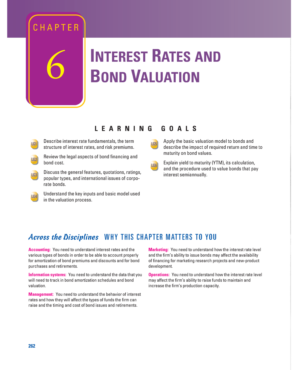 Chapter 06 Interest Rates And Bond Valuation L E A R N I N G G O A L S 262 Interest Rates 2053