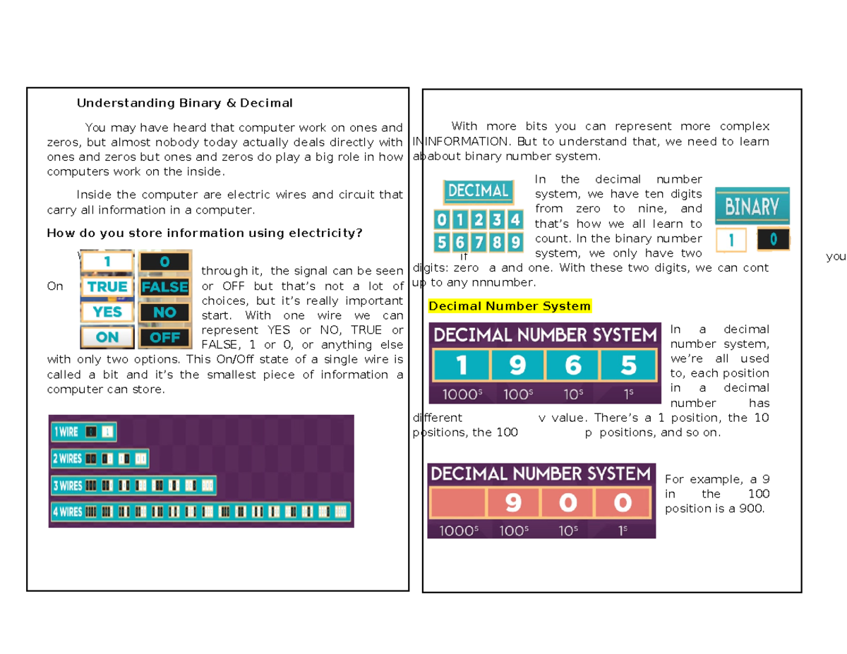 Notes - Understanding Binary Electronics 10 - Understanding Binary ...