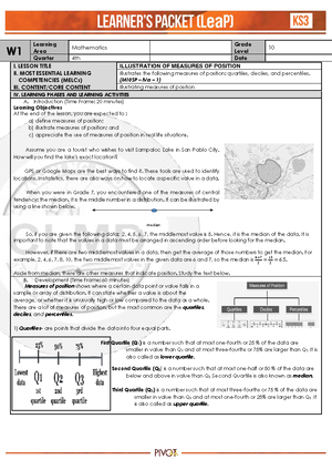 ARTS7 Q4 MOD6 - Module Only - Arts Quarter 4 – Module 6: Festivals And ...