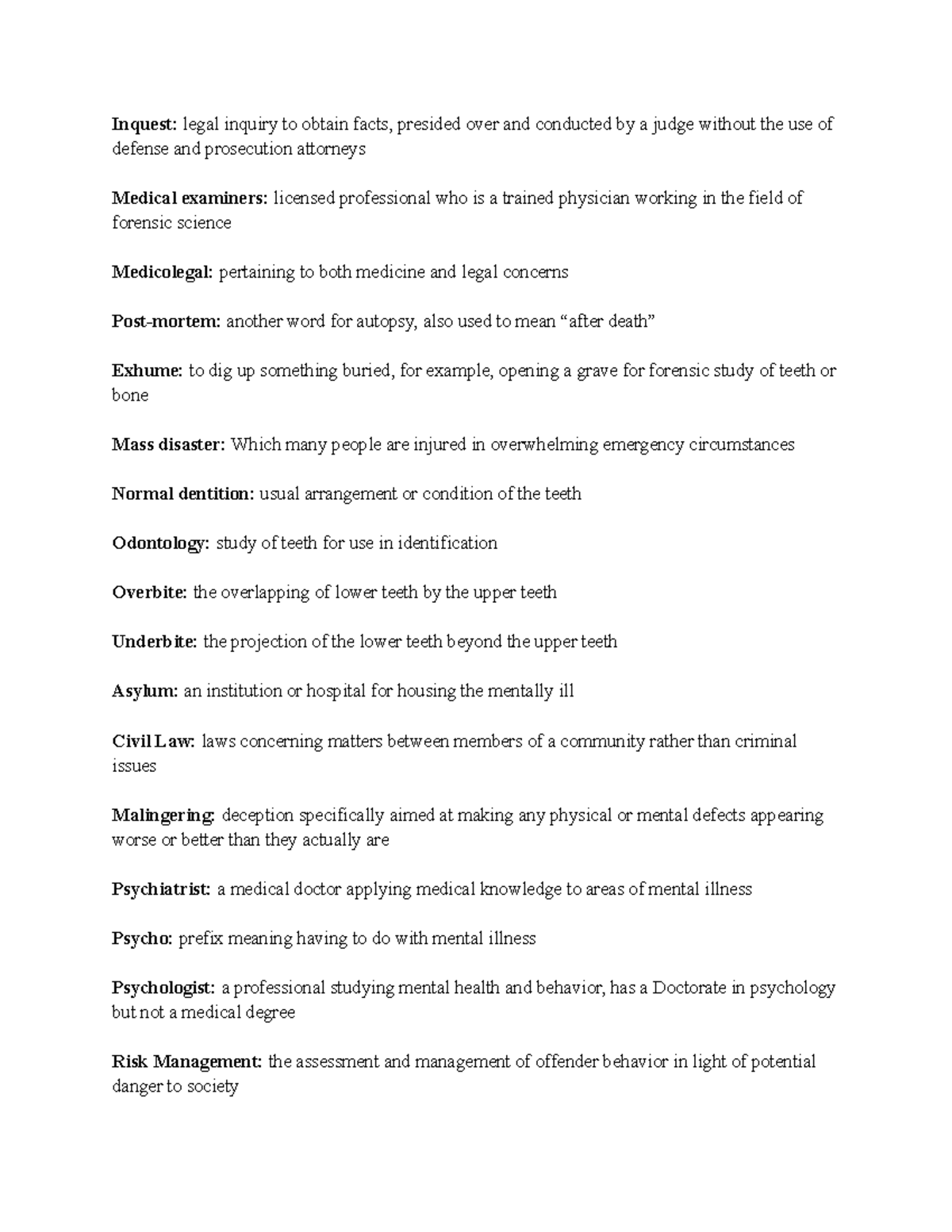 Forensic Science Pt 1 - Inquest: legal inquiry to obtain facts ...