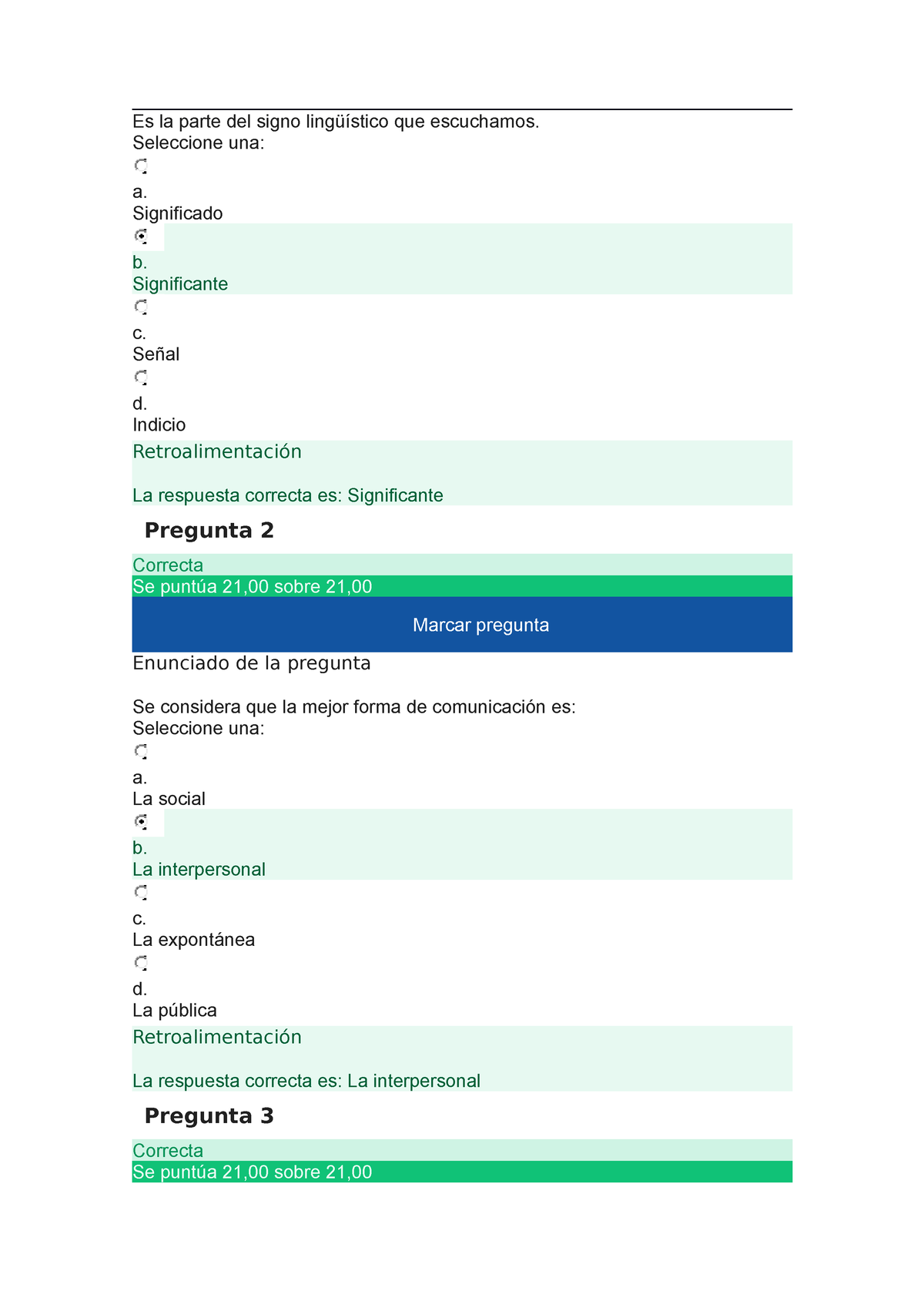 Examen Español 2023 - Es La Parte Del Signo Lingüístico Que Escuchamos ...