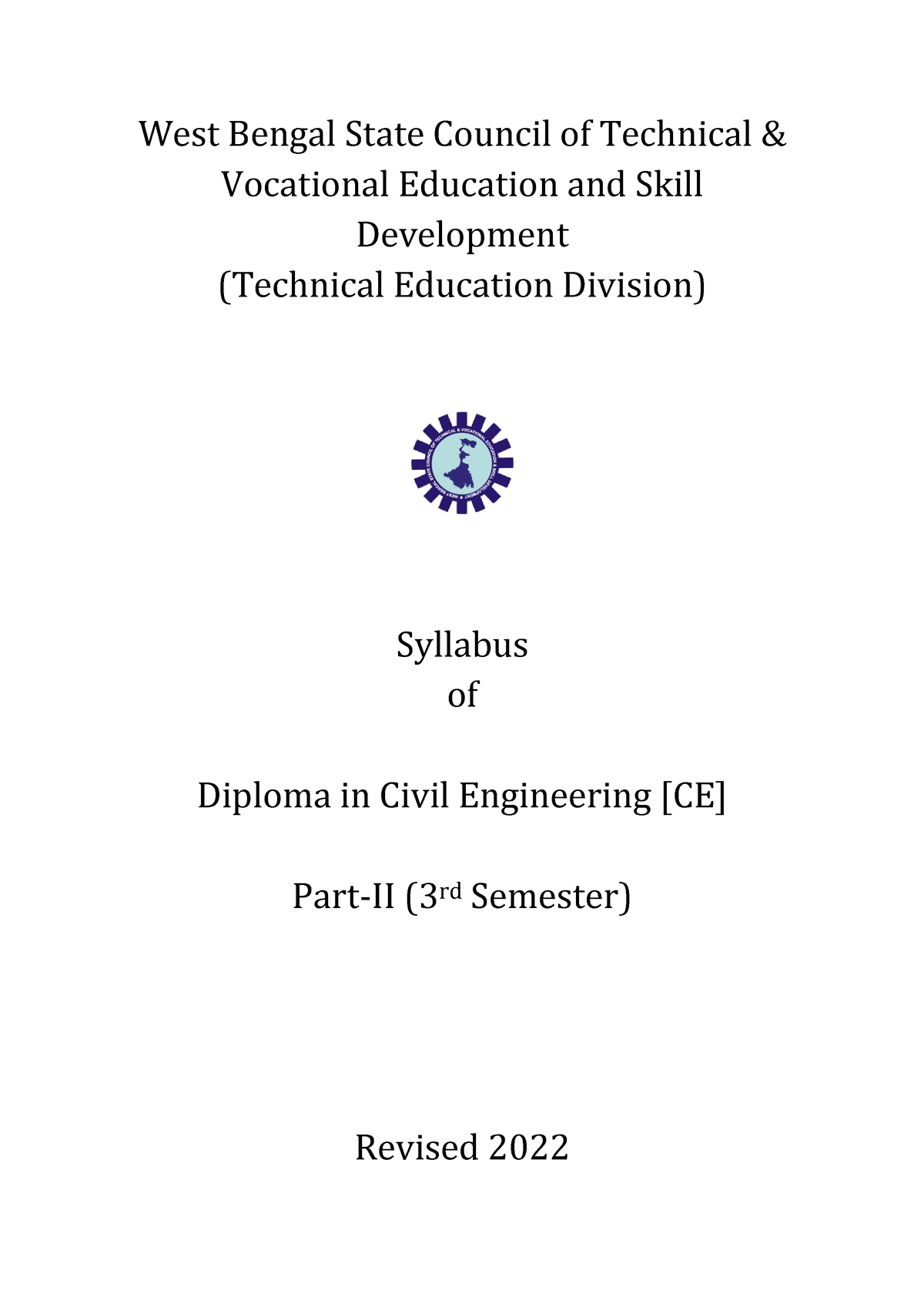 3rd Sem Syllabus - West Bengal State Council Of Technical & Vocational ...