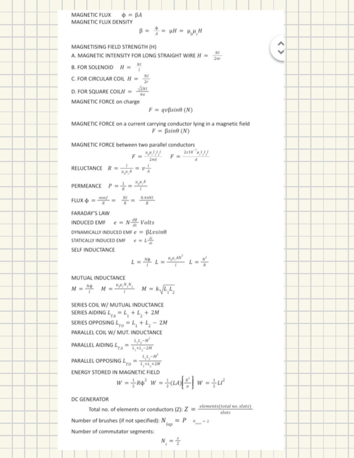 DC-AC - Dc Ac notes - MAGNETIC FLUX BA MAGNETIC FLUX DENSITY ...