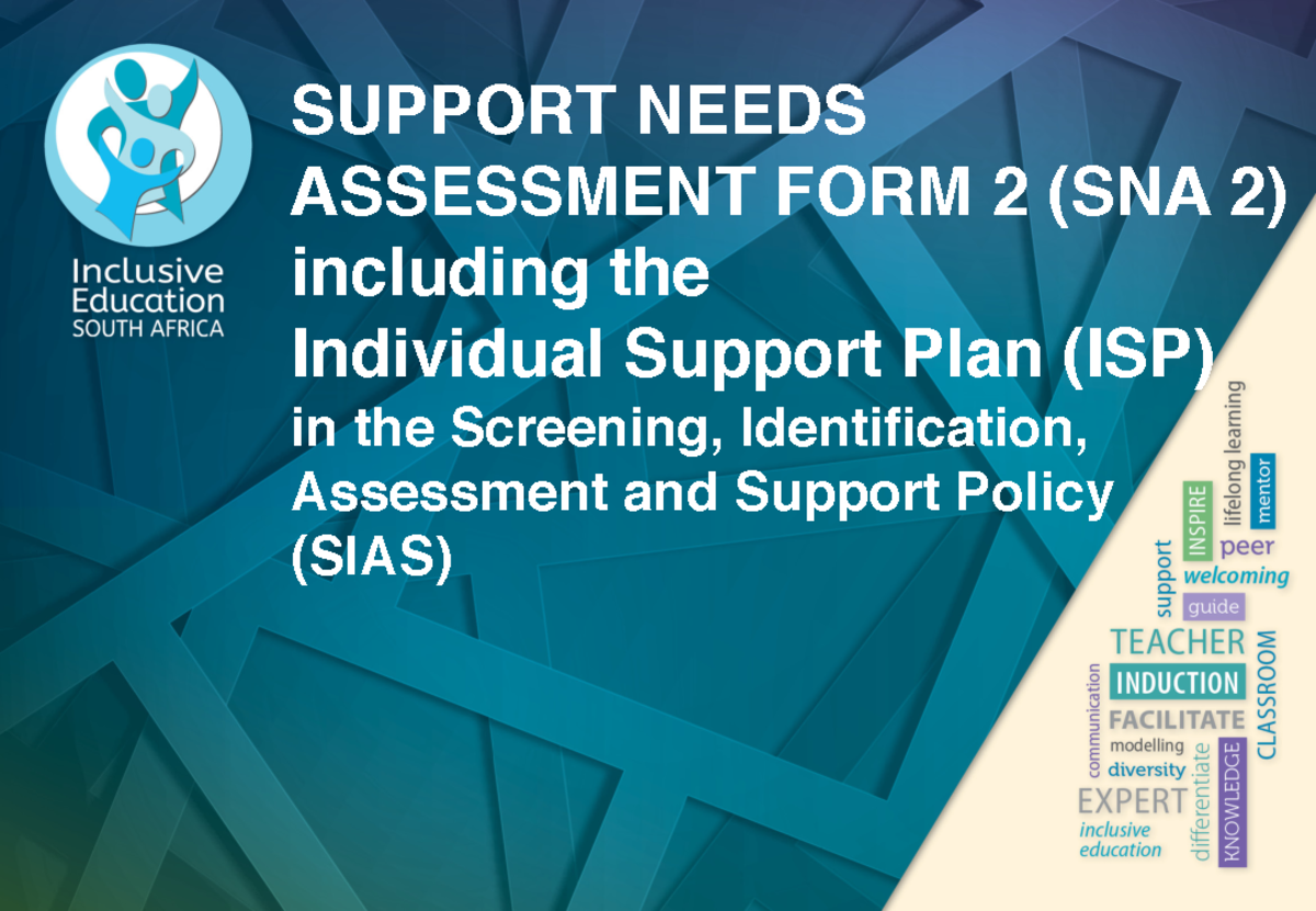 Memory And Informational SUPPORT NEEDS ASSESSMENT FORM 2 SNA 2 