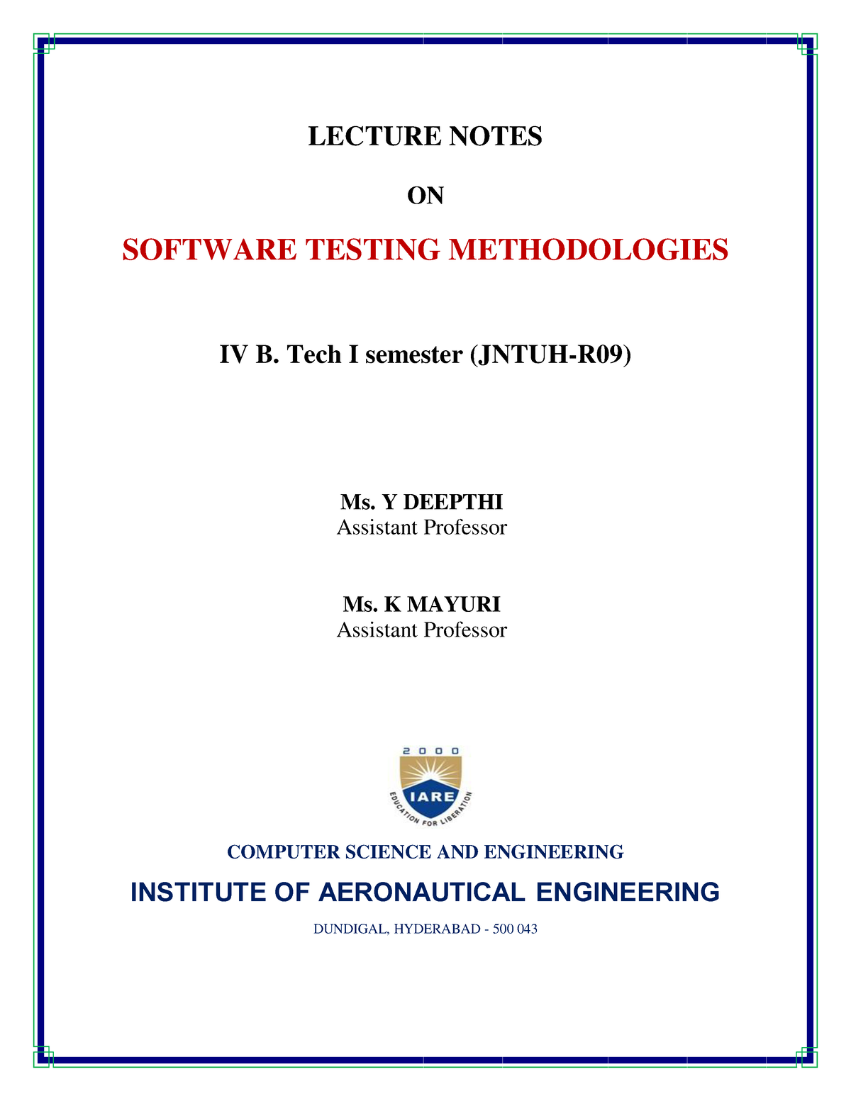 latest research papers in software testing
