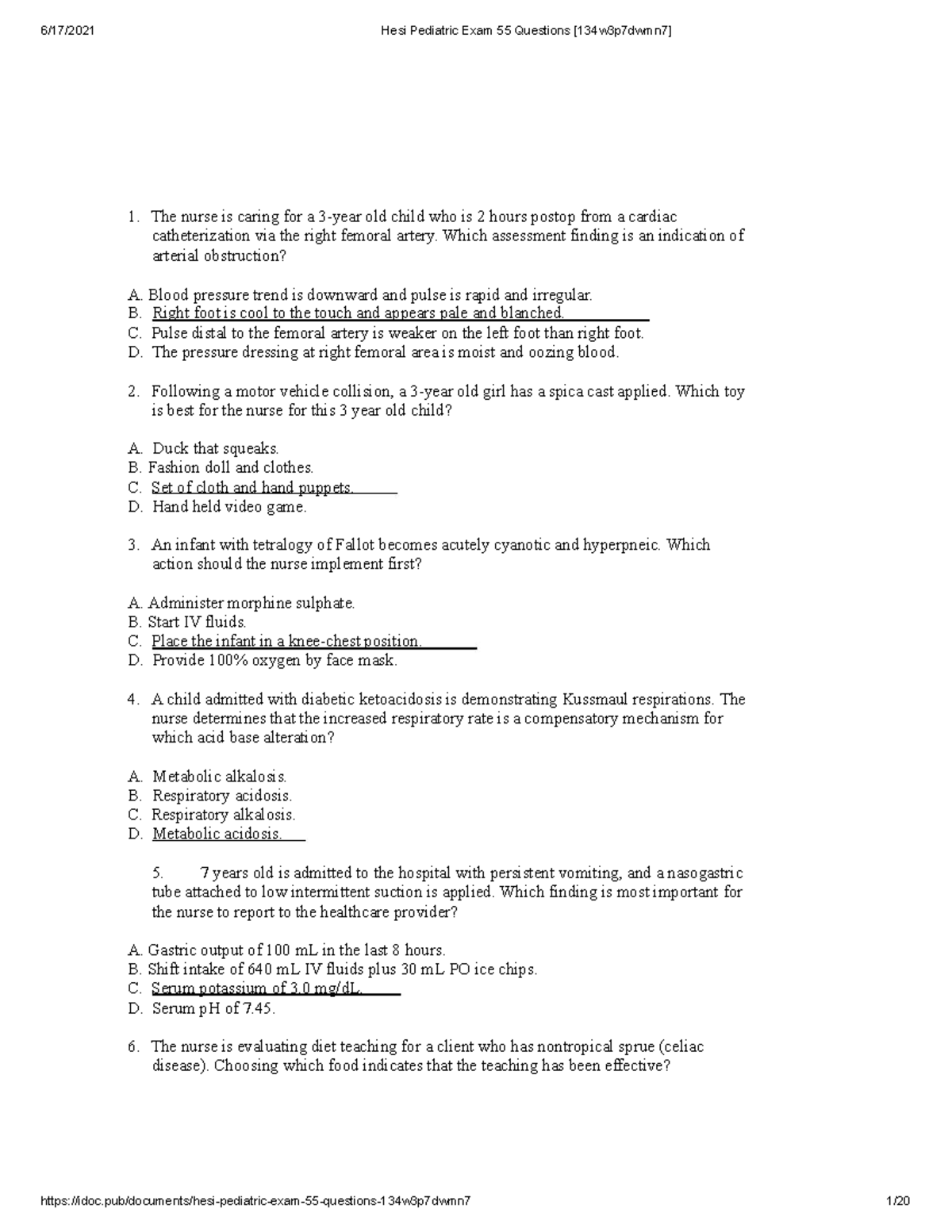 hesi-pediatric-exam-55-questions-134w3p7dwmn7-the-nurse-is-caring-for