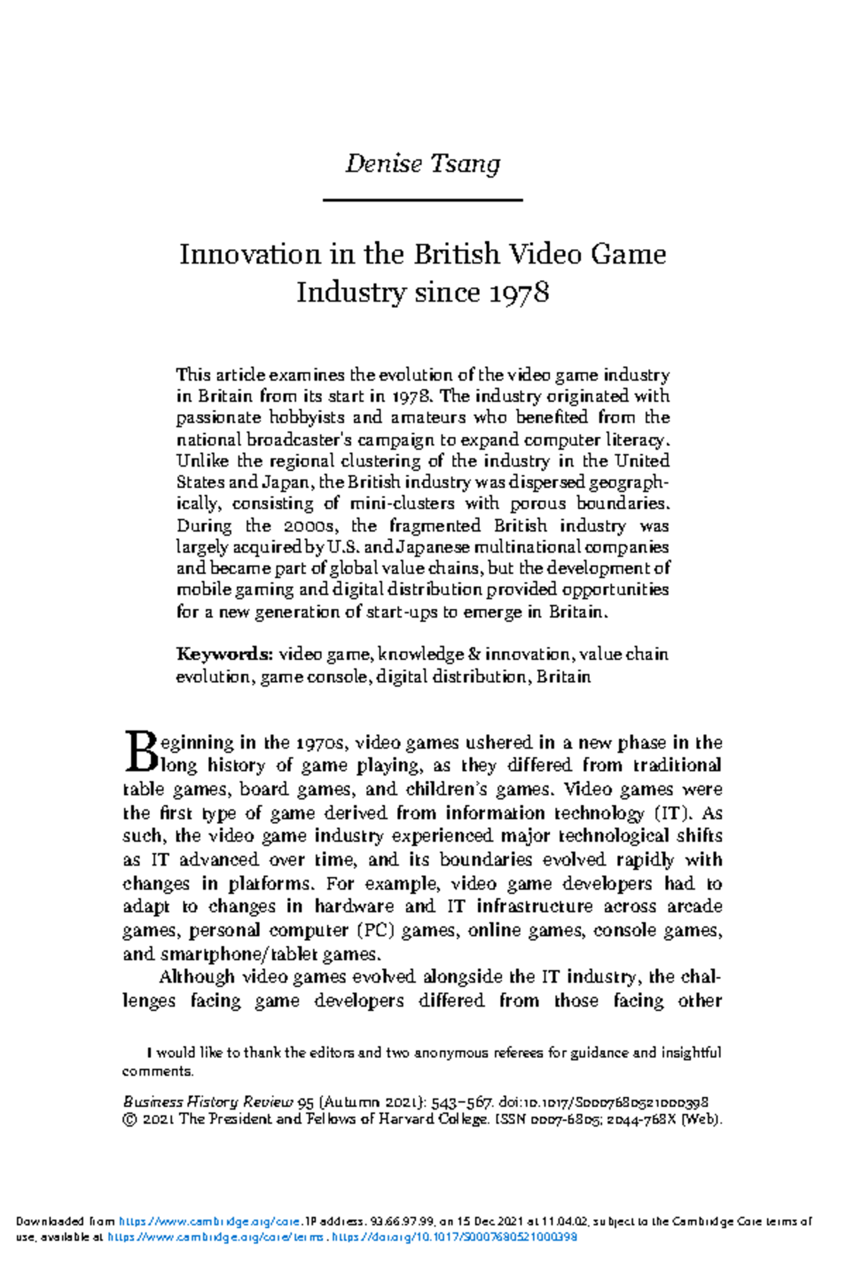 case study on video games