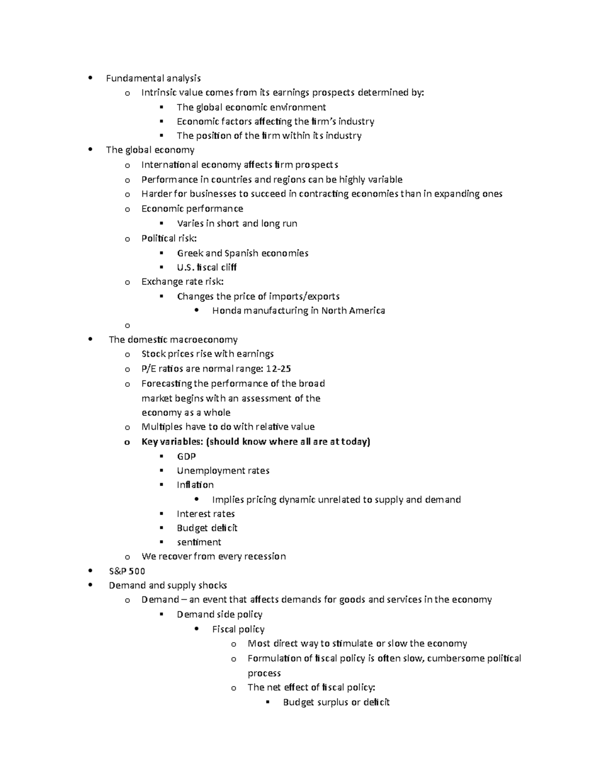 Chaoter 17 macroeconomics and industry analysis - Fundamental analysis ...